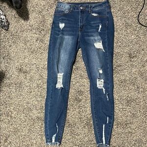 Distressed Blue Jeans for Women